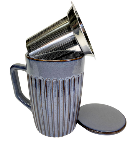 Gray Rust Infuser Mug